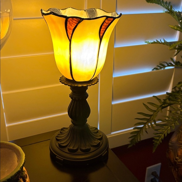 Cream and Brown Decorative Accent Lamp - Picture 4 of 4